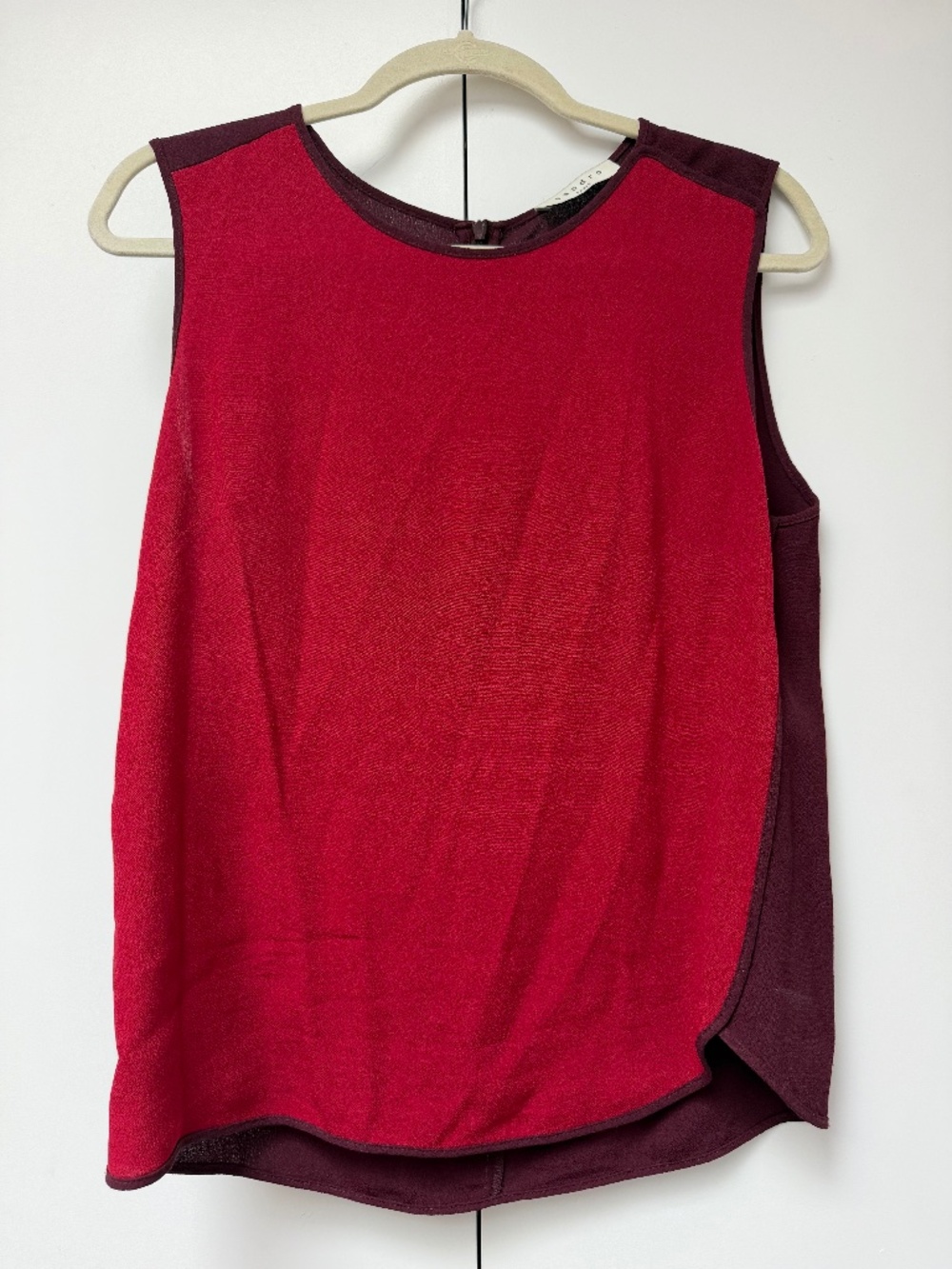 Sandro women’s blouse, size 3 (US Large), red/maroon